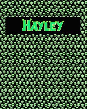 Paperback 120 Page Handwriting Practice Book with Green Alien Cover Hayley: Primary Grades Handwriting Book