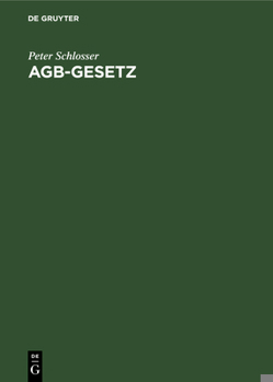 Hardcover Agb-Gesetz [German] Book