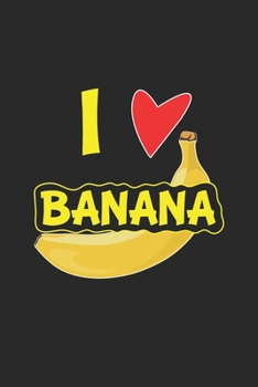 Banana: Notebook, Journal Gift Idea for Vegetarians, Vegans & Fruit Eaters checkered 6x9 120 pages