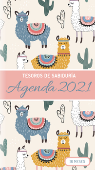 Paperback 2021 Planificador - Tesoros de Sabidur?a - Llamas: Planificador de 18 Meses, Con Pensamientos Motivadores de la Biblia [Spanish] Book