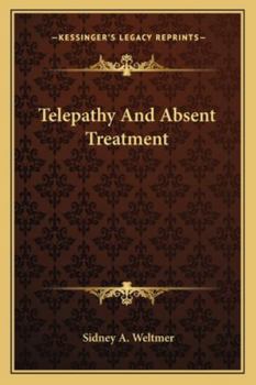 Paperback Telepathy And Absent Treatment Book
