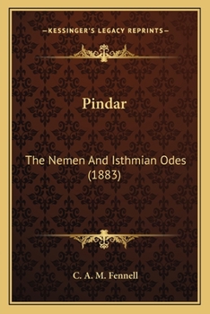 Paperback Pindar: The Nemen And Isthmian Odes (1883) Book