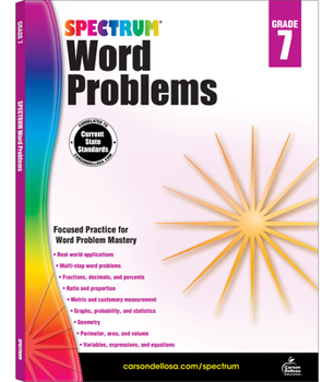 Paperback Word Problems, Grade 7: Volume 80 Book