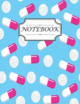 Paperback Notebook Pharmacy Technician: College Ruled Notebook Size 8.5 X 11 inch 120 page Journal Notebook For Kids Design with Seamless Blue Pattern With Ca Book
