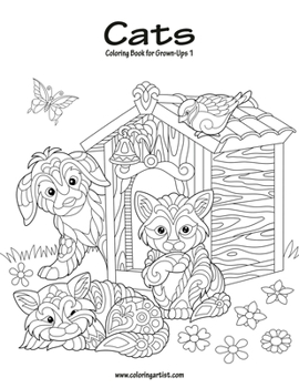 Paperback Cats Coloring Book for Grown-Ups 1 Book