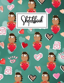 Sketchbook: Funny Horse Cover Theme Blank Sketchbook (8.5 x 11 Inches) For Him Or Her Boyfriend Girlfriend Women Wife Husband Kids For Doodling ... Day, Birthday Gift Ideas For Horse Lovers.
