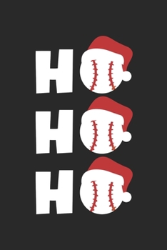 Paperback Baseball Notebook - Ho Ho Ho Journal - Baseball Player Diary: Medium College-Ruled Journey Diary, 110 page, Lined, 6x9 (15.2 x 22.9 cm) Book