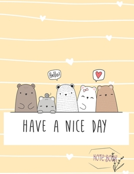 NOTEBOOK: Notebook with cute cartoon cover Extra large (8.5 x 11) inches, 110 pages ,  Line page.