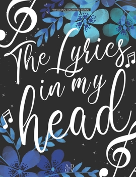 Paperback Professional Songwriting Journal The Lyrics in My Head: journal diary for songwriting / Divided in sections (intro -verse A - chorus B - verse A - cho Book