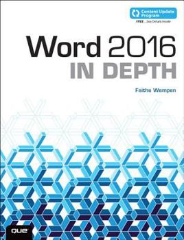 Paperback Word 2016 in Depth (Includes Content Update Program) Book