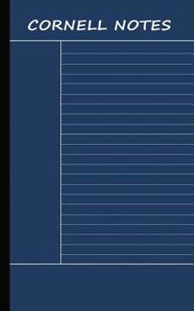 Paperback Cornell Notes Notebook: Paper 5x8 Cornell Note Taking System - Navy Blue Book