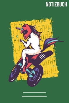 Notizbuch quadratisch Einhorn Motorrad: A5  Notebook • 111 Seiten  • Extra  Kalender 2020 •  Einzigartig •  Kariert •  Karriert •  karo  • Geschenk • Geschenkidee (German Edition)