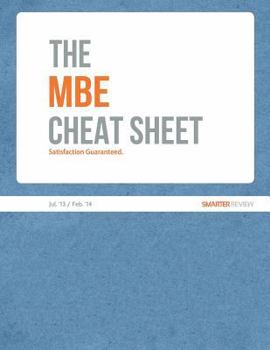 Paperback The MBE Cheat Sheet Book