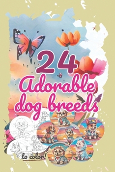 Paperback 24 Adorable Dog Breeds to Color: + Adorable Bonus Book