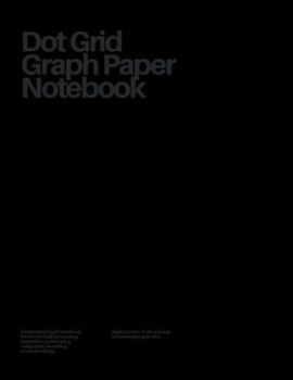 Paperback Dot Grid Graph Paper Notebook: Black on Black Book