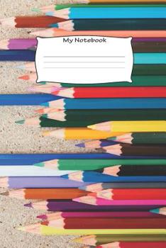 Paperback My Notebook: color pencils themed - 100 Pages, Collegeruled linepaper, 6x9 Book