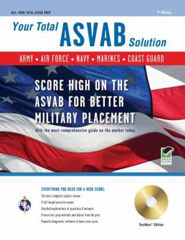 Paperback ASVAB W/CD-ROM 7th Ed.: Your Total Solution [With CDROM] Book