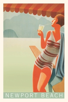 Paperback Vintage Journal Newport Beach Travel Poster Book
