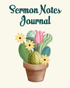 Paperback Sermon Notes Journal: An Inspirational Worship Notebook Book