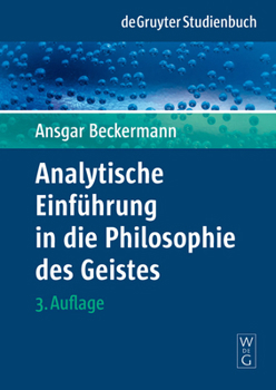 Hardcover Analytische Einführung in die Philosophie des Geistes [German] Book
