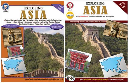 Paperback Exploring Asia, Grades 5 - 8 Book