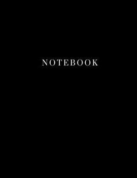 Paperback Notebook: Unlined Notebook - Large Blank Journal (8.5 x 11 inches) - 100 pages, Smooth Matte Black Cover Book