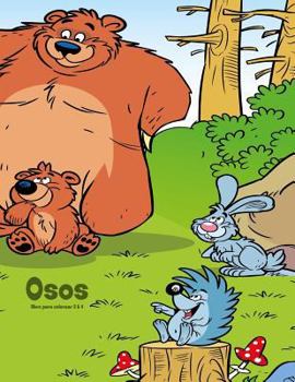 Paperback Osos libro para colorear 3 & 4 [Spanish] Book