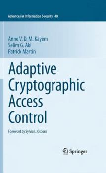 Hardcover Adaptive Cryptographic Access Control Book