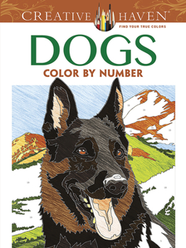 Paperback Creative Haven Dogs Color by Number Coloring Book