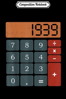 Composition Notebook: Vintage calculator 9th birthday 9 years old Gifts  Journal/Notebook Blank Lined Ruled 6x9 100 Pages