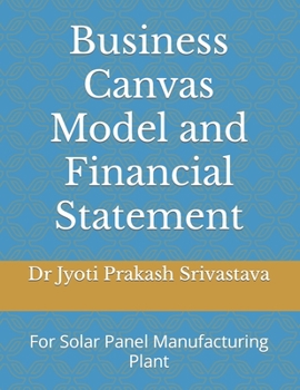 Business Canvas Model and Financial Statement: For Solar Panel Manufacturing Plant