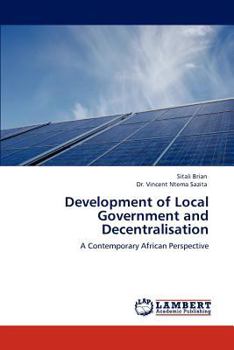 Paperback Development of Local Government and Decentralisation Book