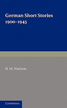 Paperback German Short Stories 1900-1945 Book