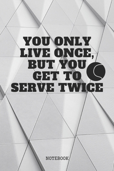 Paperback Notebook: Funny Tennis Planner / Organizer / Lined Notebook (6" x 9") Book