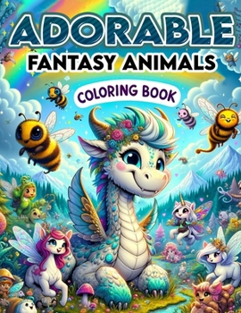 Adorable Fantasy Animals Coloring book: Enter a World of Fantasy and Wonder with This Spellbinding Book, Filled with Adorable Creatures and Mythical B