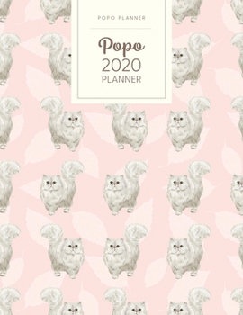 Paperback Popo 2020 Planner: Monthly Weekly Daily - Dated With Todo Notes - Persian Pink Book
