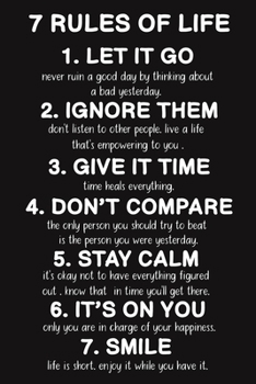 7 RULES OF LIFE:: Lined Journal Happy 24th Birthday Notebook, Diary, Logbook,Appreciation,Gift Unique Greeting Card Alternative, Perfect Gift For 24 Years Old Boys & Girls