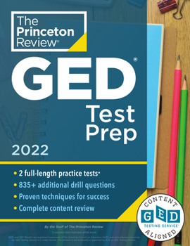 Paperback Princeton Review GED Test Prep, 2022: Practice Tests + Review & Techniques + Online Features Book