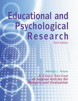 Paperback Educational and Psychological Research: A Cross-Section of Journal Articles for Analysis and Evaluation Book