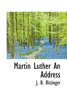 Paperback Martin Luther an Address Book
