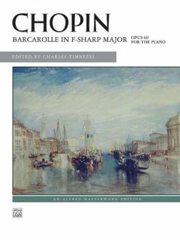 Paperback Barcarolle in F-sharp Major, Op. 60 (Alfred Masterwork Edition) Book