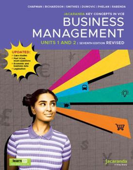Paperback Jacaranda Key Concepts in VCE Business Management Units 1 and 2, 7e Revised learnON and Print Book