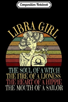 Composition Notebook: Libra Girl Zodiac September October Birthday Women Gift Premium  Journal/Notebook Blank Lined Ruled 6x9 100 Pages