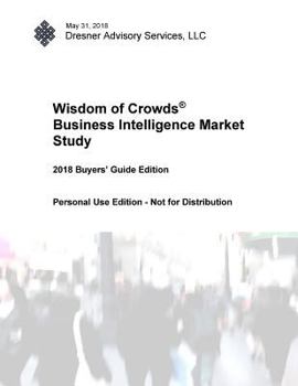 Paperback 2018 Wisdom of Crowds Business Intelligence Market Study Buyer's Guide Book