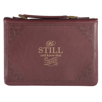 Misc. Bible Cover Large Red Be Still Psalm 46:10 Book