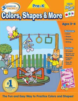 Paperback Hooked on Phonics Pre-K Colors, Shapes & More Premium Workbook Book