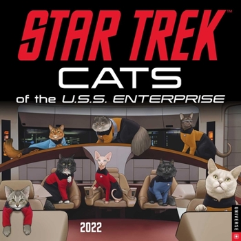 Calendar Star Trek: Cats of the U.S.S. Enterprise 2022 Wall Calendar Book