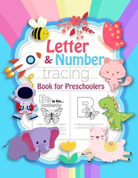 Paperback Letter & Number Tracing Book for Preschoolers: Letter Tracing and Alphabet Writing Book for Preschoolers. Alphabet Learning Kindergarten Workbooks for Book