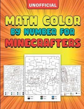 Paperback Math Color By Number For Minecrafters Book