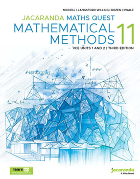 Paperback Jacaranda Maths Quest 11 Mathematical Methods Vce Units 1 and 2 3e Learnon and Print Book